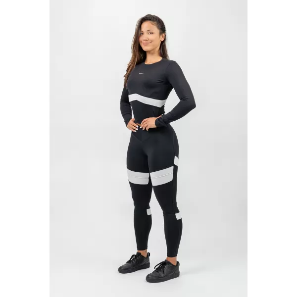  Schwarzes Top mit langen Ärmeln TRUE HERO 242 BLACK Nebbia 