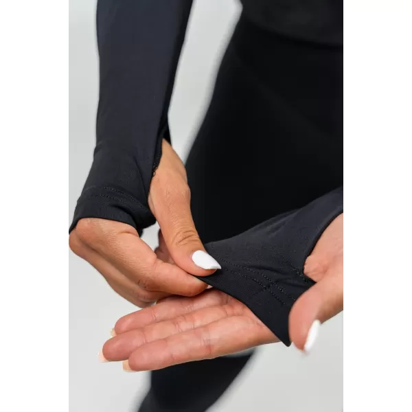  Schwarzes Top mit langen Ärmeln TRUE HERO 242 BLACK Nebbia 