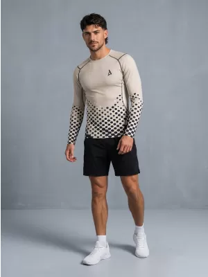 Funktionelle Kompression t -Shirt von Männern mit langarmiger Prämie ALTISPORT VOJ/ALM109TR03 HELLBRAUN