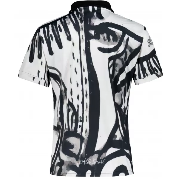  Frauenfunktional T -Shirt mit Premiumkragen ALTISPORT VOJ/ALW111TR05 SCHWARZ-WEIß 