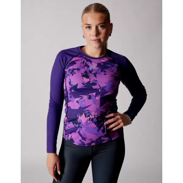  Frauen funktionales t -Shirt mit langen Ärmeln Premium ALTISPORT VOJ/ALW110TR03 LILA 