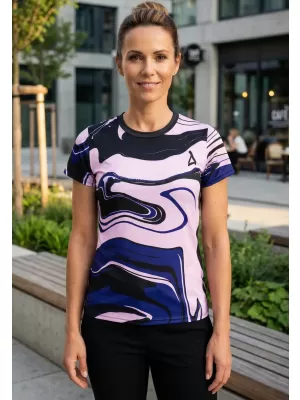 Hochwertiges Funktions-T-Shirt für Damen ALTISPORT VOJ/ALW099TR01 SCHWARZ LILA