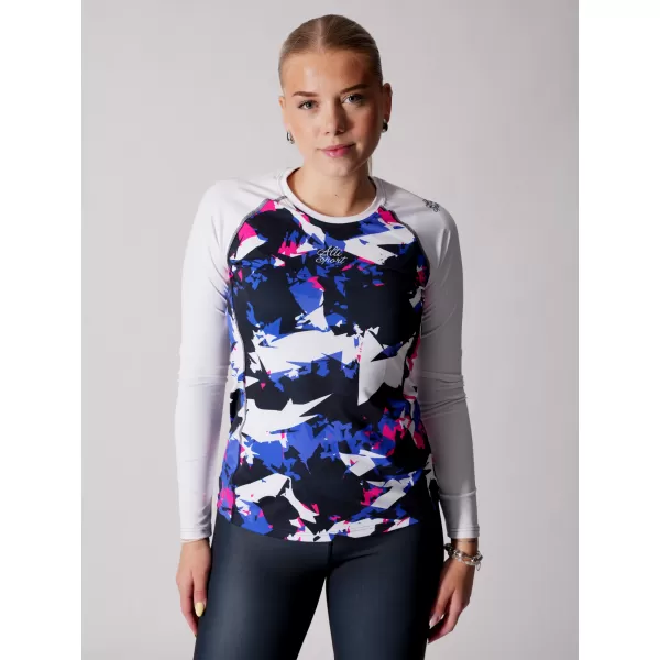  Frauen funktionales t -Shirt mit langen Ärmeln Premium ALTISPORT VOJ/ALW110TR03 VIOLETT -WEIß 