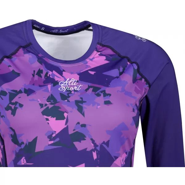  Frauen funktionales t -Shirt mit langen Ärmeln Premium ALTISPORT VOJ/ALW110TR03 LILA 