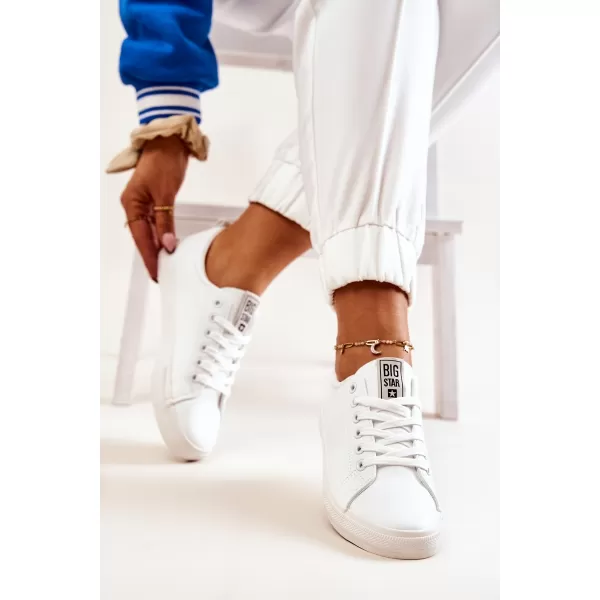  Damen-Ledersneaker BIG STAR JJ274311 WEISS Big Star Shoes 