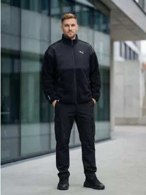 Herrenjacke PUMA TECH SOFT TECH RELAXED SHERPA JACKET 632104-01 SCHWARZ