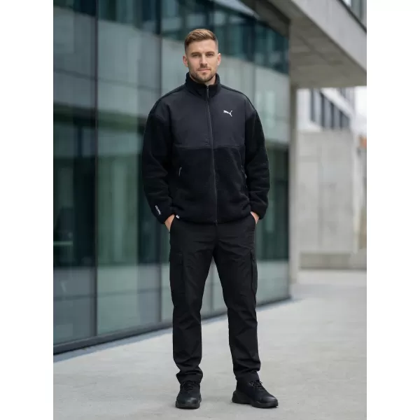  Herrenjacke PUMA TECH SOFT TECH RELAXED SHERPA JACKET 632104-01 SCHWARZ 