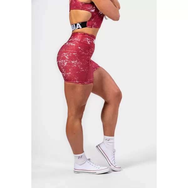  HAMMIES 615 RED Nebbia hoch taillierte 5-Zoll-Leggings-Shorts 