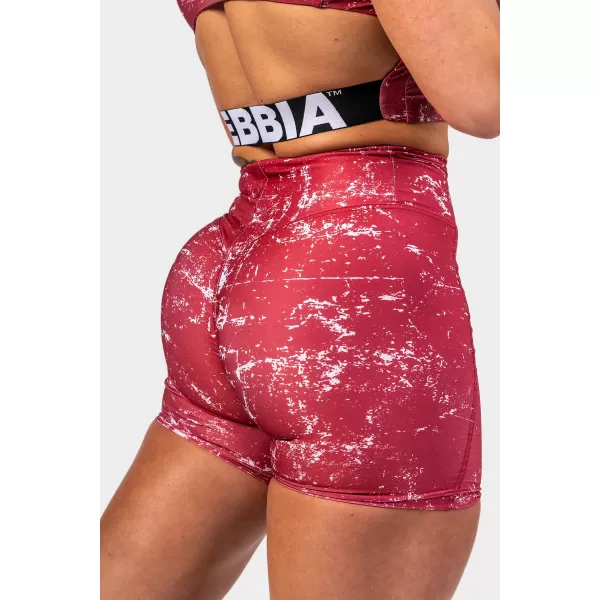  HAMMIES 615 RED Nebbia hoch taillierte 5-Zoll-Leggings-Shorts 