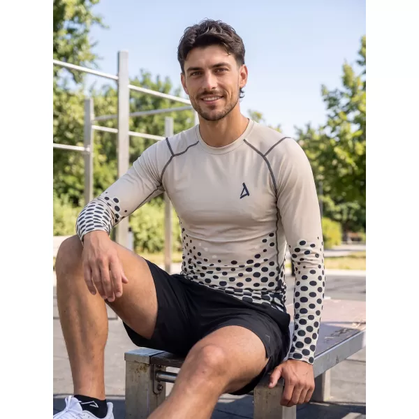  Funktionelle Kompression t -Shirt von Männern mit langarmiger Prämie ALTISPORT VOJ/ALM109TR03 HELLBRAUN 