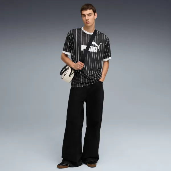  Herrentrikot PUMA ESS STRIPED JERSEY 688263-01 SCHWARZ 