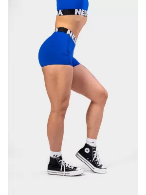 Fitnessshorts mit hoher Taille GLUTE PUMP 240 BLAU Nebbia