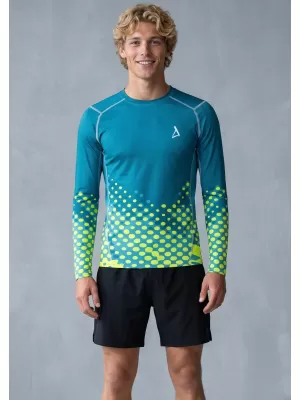 Funktionelle Kompression t -Shirt von Männern mit langarmiger Prämie ALTISPORT VOJ/ALM109TR03 EMERALD-FLUO