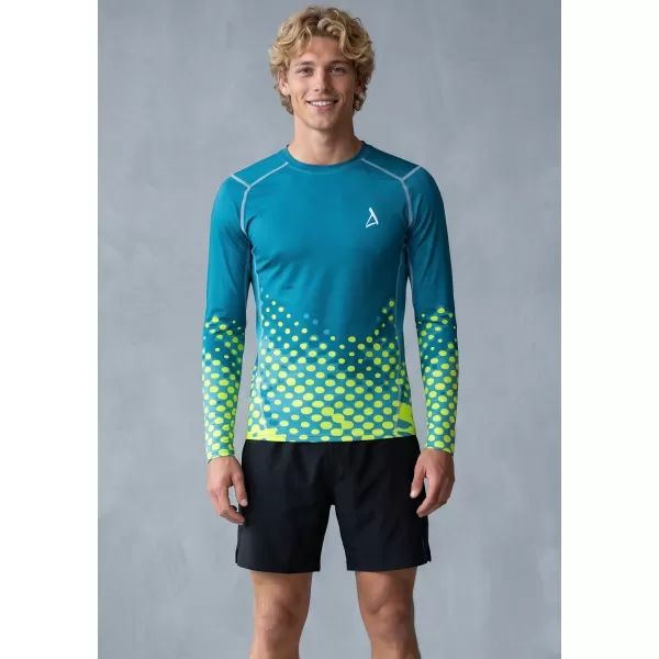  Funktionelle Kompression t -Shirt von Männern mit langarmiger Prämie ALTISPORT VOJ/ALM109TR03 EMERALD-FLUO 