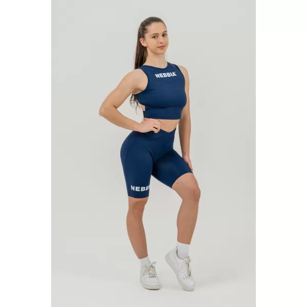  SNATCHED 614 DUNKELBLAU Nebbia 9-Zoll-Leggings mit hoher Taille 