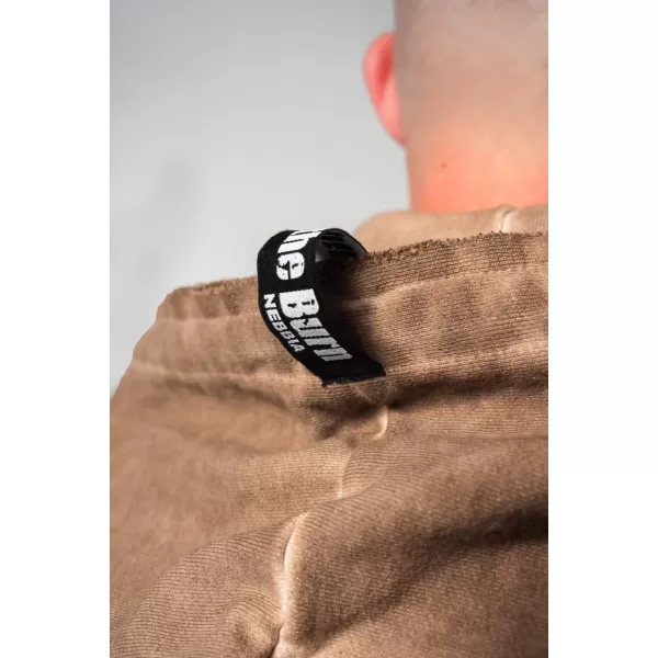  Ausgewaschenes Sweatshirt mit Reißverschluss GYM BRO 362 HELLBRAUN Nebbia 