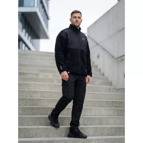  Herrenjacke PUMA TECH SOFT TECH RELAXED SHERPA JACKET 632104-01 SCHWARZ 