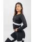 Schwarzes Top mit langen Ärmeln TRUE HERO 242 BLACK Nebbia