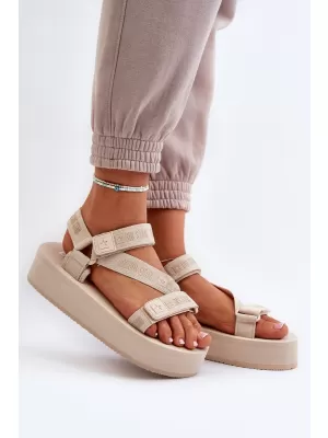 Damensandalen BIG STAR NN274A528 BEIGE Big Star Shoes