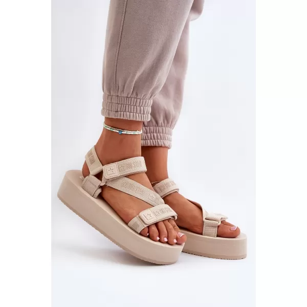  Damensandalen BIG STAR NN274A528 BEIGE Big Star Shoes 
