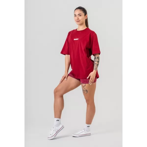  Übergroßes T-Shirt GYM ESSENTIALS 381 DARK RED Nebbia 