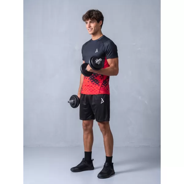  Funktionelle Kompression von Männern t -Shirt Premium ALTISPORT VOJ/ALM109TR04 ROT/SCHWARZ 