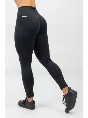 Leggings mit hoher Taille LEG DAY GOALS 248 SCHWARZ Nebbia