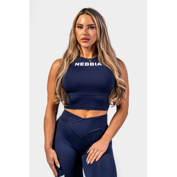  Crop-Top-Tanktop GYM THERAPY 618 DUNKELBLAU Nebbia 