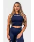 Crop-Top-Tanktop GYM THERAPY 618 DUNKELBLAU Nebbia
