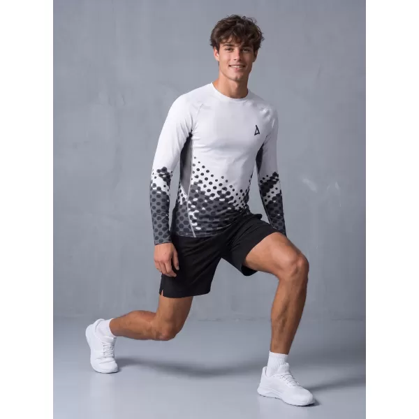  Funktionelle Kompression t -Shirt von Männern mit langarmiger Prämie ALTISPORT VOJ/ALM109TR03 WEIß 