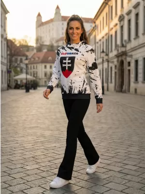 Funktionaler Sweatshirt -Prämie von Frauen ALTISPORT VOJ/ALW036SL/MI01 ABSTRAKTION