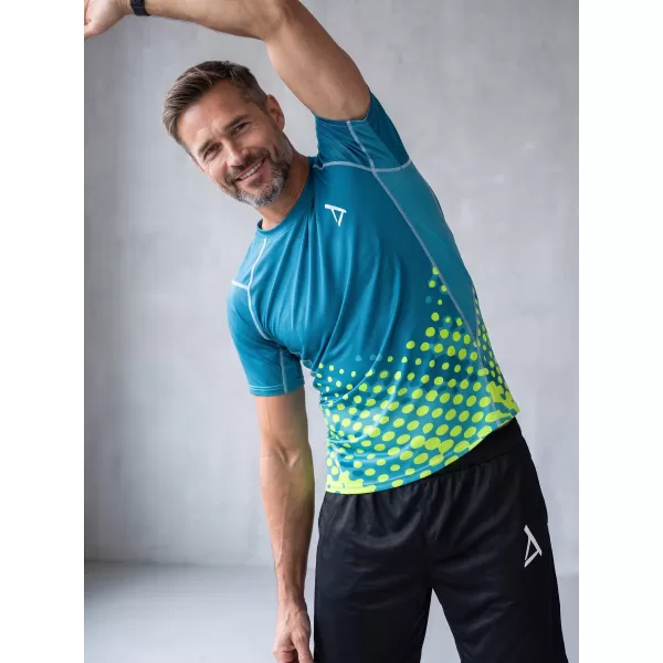  Funktionelle Kompression von Männern t -Shirt Premium ALTISPORT VOJ/ALM109TR04 EMERALD-FLUO 