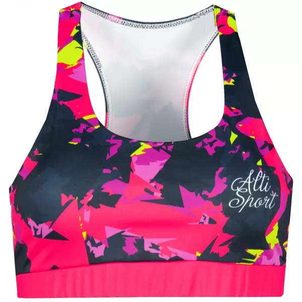  Frauenfunktional Sport Bra Premium ALTISPORT VOJ/ALW110POD01 PINK -BLACK 