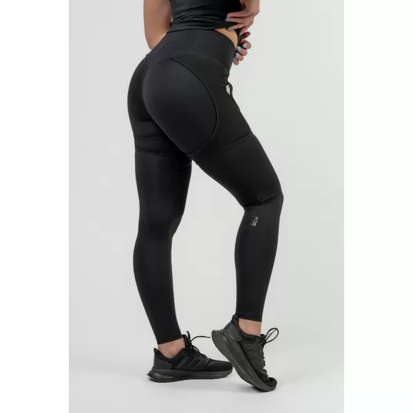  Damen-Sportleggings mit INTENSE Mesh 838 BLACK Nebbia 