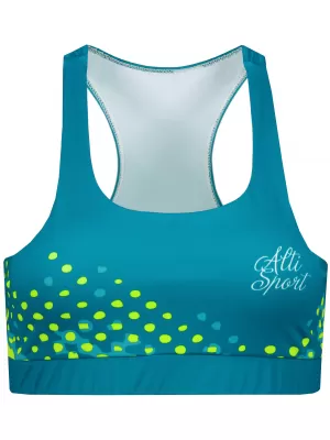 Frauenfunktional Sport Bra Premium ALTISPORT VOJ/ALW109POD01 EMERALD/FLUO GELB