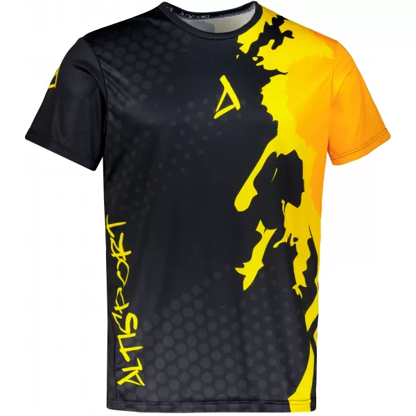  Männer funktionaler T -Shirt Premium ALTISPORT VOJ/ALM112TR01 SCHWARZFLUO ORANGE 