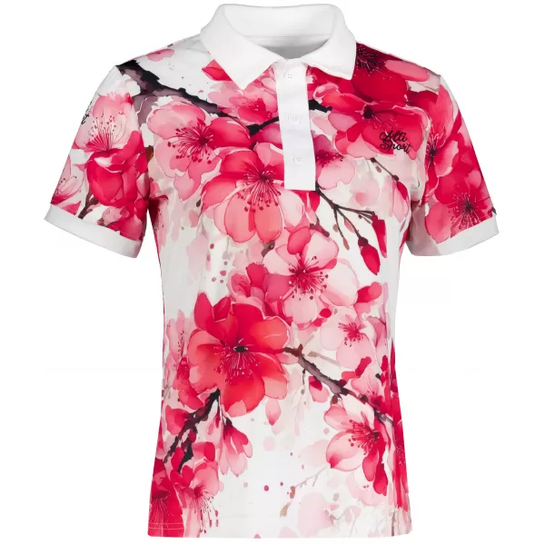  Frauenfunktional T -Shirt mit Premiumkragen ALTISPORT VOJ/ALW102TR05 ROSA/WEIß 