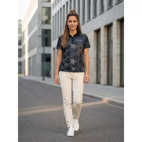  Frauenfunktional T -Shirt mit Premiumkragen ALTISPORT VOJ/ALW111TR05 STERNE 