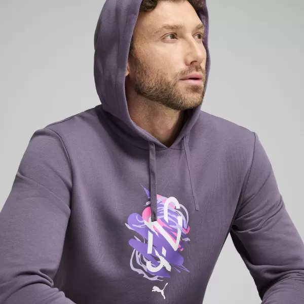 Herren -Sweatshirt PUMA NEYMAR JR CREATIVITY HOODIE 660099_01 LILA HOLZKOHLE 