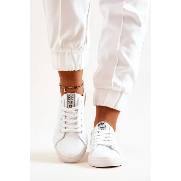  Damen-Ledersneaker BIG STAR JJ274311 WEISS Big Star Shoes 