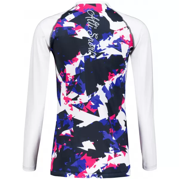  Frauen funktionales t -Shirt mit langen Ärmeln Premium ALTISPORT VOJ/ALW110TR03 VIOLETT -WEIß 