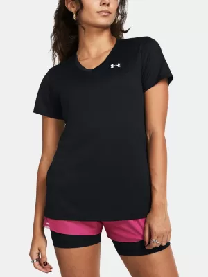 Damen-T-Shirt UNDER ARMOUR TECH SSV- SOLID 1384229-001 SCHWARZ
