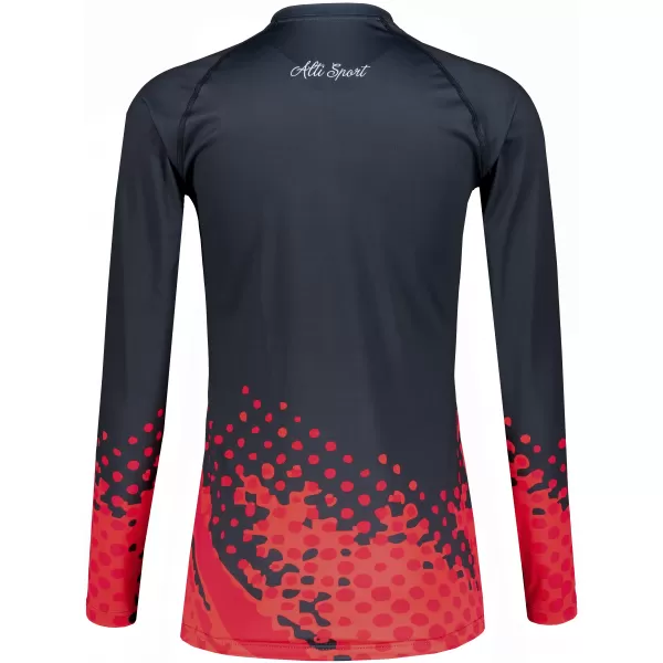  Frauen funktionales t -Shirt mit langen Ärmeln Premium ALTISPORT VOJ/ALW109TR03 ROTSCHWARZ 