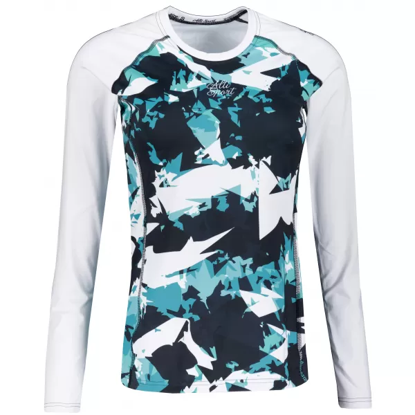  Frauen funktionales t -Shirt mit langen Ärmeln Premium ALTISPORT VOJ/ALW110TR03 BLAU -WHITE 
