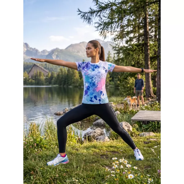  Hochwertiges Funktions-T-Shirt für Damen ALTISPORT VOJ/ALW055TR01 LILA/BLAU 