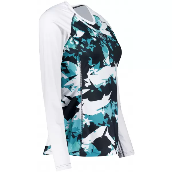  Frauen funktionales t -Shirt mit langen Ärmeln Premium ALTISPORT VOJ/ALW110TR03 BLAU -WHITE 