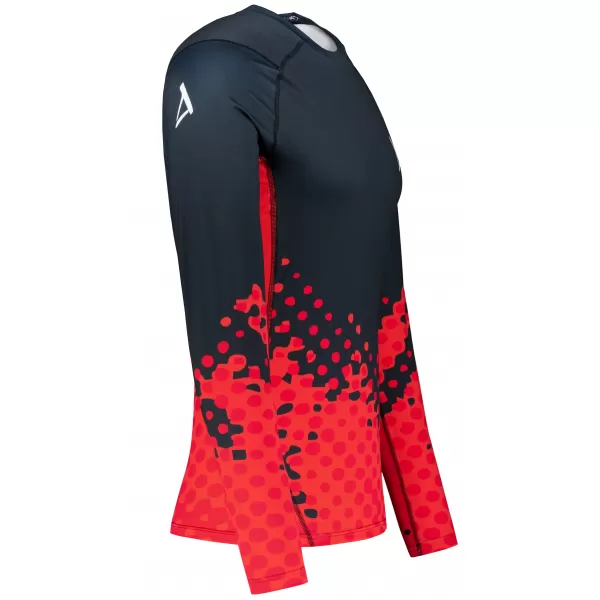  Funktionelle Kompression t -Shirt von Männern mit langarmiger Prämie ALTISPORT VOJ/ALM109TR03 ROT/SCHWARZ 