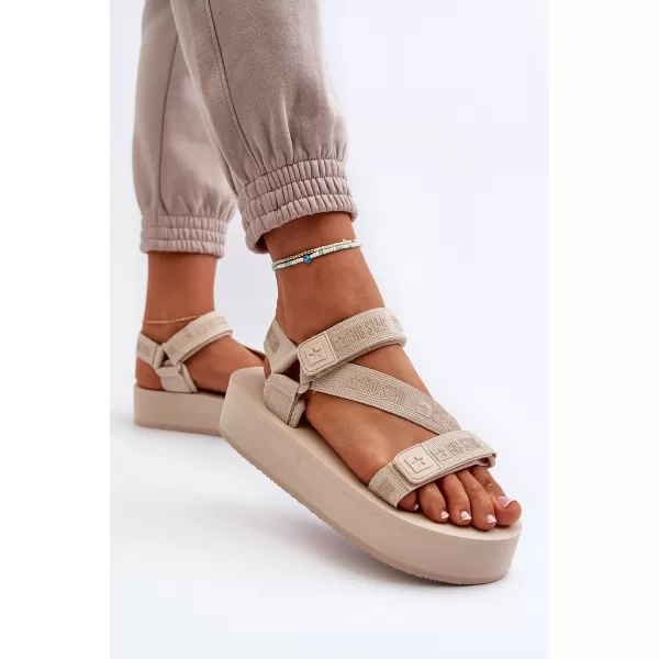  Damensandalen BIG STAR NN274A528 BEIGE Big Star Shoes 