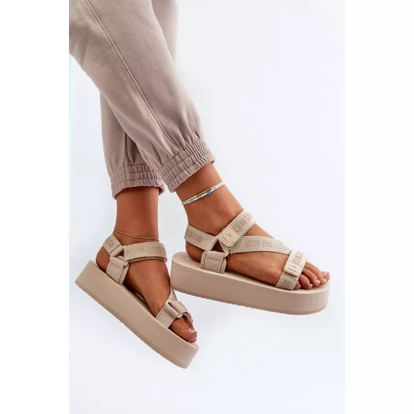  Damensandalen BIG STAR NN274A528 BEIGE Big Star Shoes 
