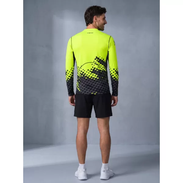  Funktionelle Kompression t -Shirt von Männern mit langarmiger Prämie ALTISPORT VOJ/ALM109TR03 FLUO GELB 